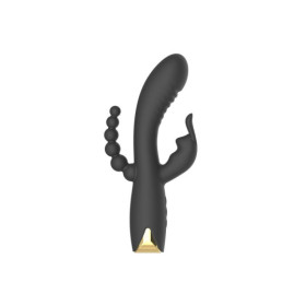 Vibromasseur triple stimulation très puissant noir USB 